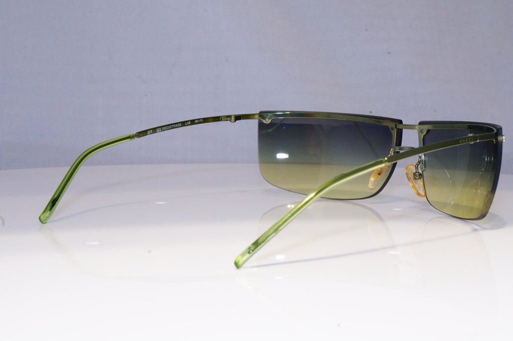 GUCCI Mens Womens Diamante Vintage Designer Sunglasses Green GG 2653 L4E 19700