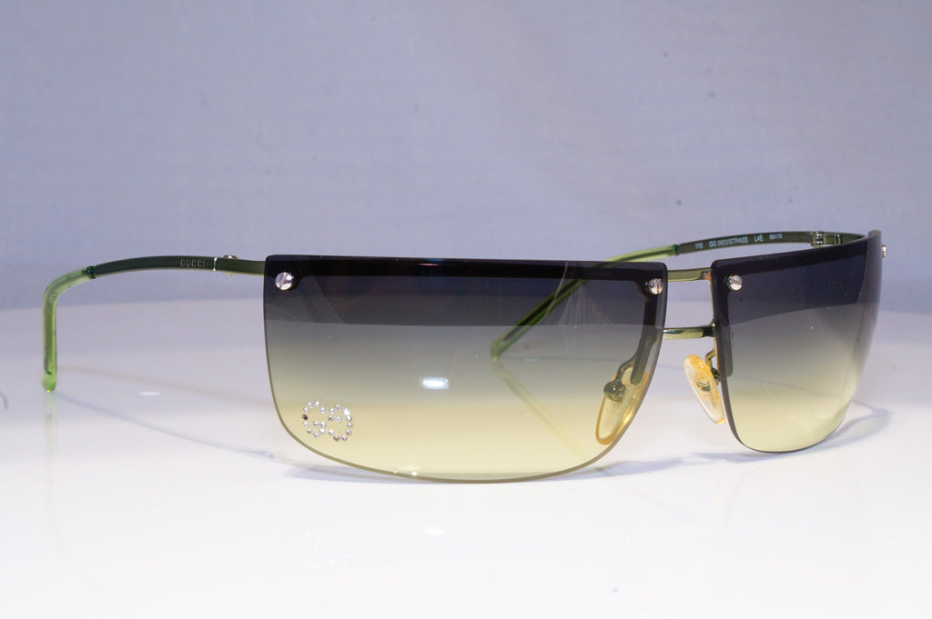 GUCCI Mens Womens Diamante Vintage Designer Sunglasses Green GG 2653 L4E 19700