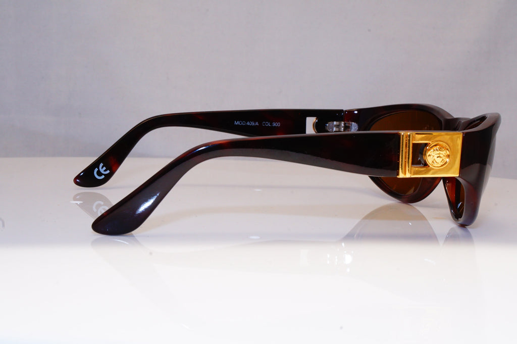 VERSACE Mens Vintage 1990 Designer Sunglasses Brown Wrap 409/A 900 18676