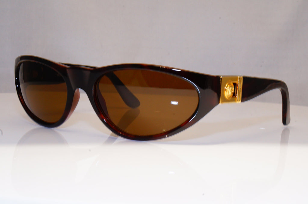 VERSACE Mens Vintage 1990 Designer Sunglasses Brown Wrap 409/A 900 18676