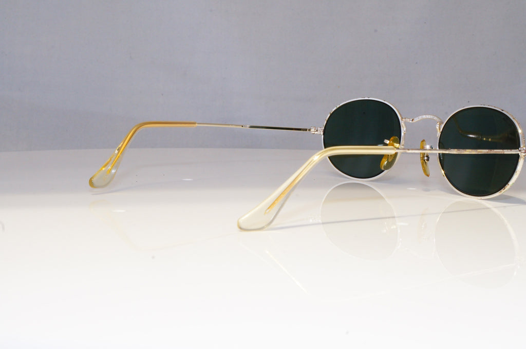 RAY-BAN Mens Womens Vintage 1990 Designer Sunglasses Silver Oval W2104 SLV 20828