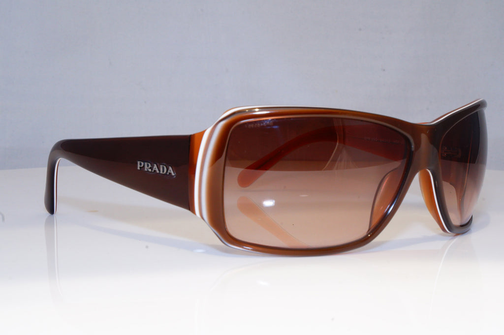 PRADA Womens Boxed Designer Sunglasses Brown Wrap SPR 09G 4BX-2Z1 19694