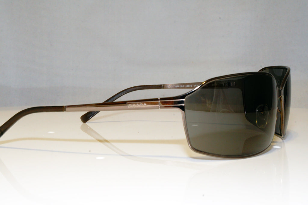 PRADA Mens Designer Sunglasses Silver Wrap SPR 58G 5AV-1A1 17572