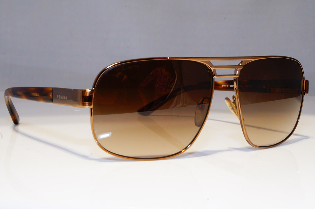 PRADA Mens Designer Sunglasses Brown Pilot SPR 51L 8AE-6S1 20816