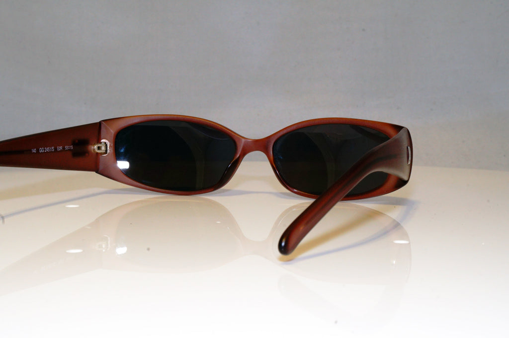 GUCCI Womens Vintage 1990 Designer Sunglasses Burgundy GG 2451 E2R 17561