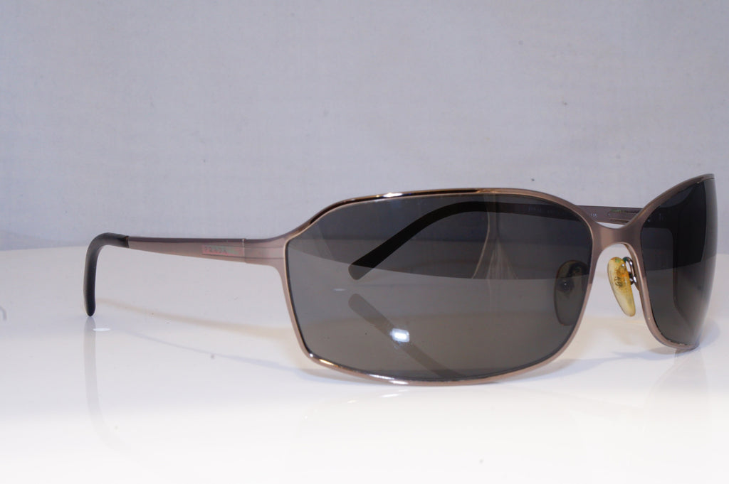 PRADA Mens Vintage Designer Sunglasses Silver Wrap SPR 58G 5AV-1A1 19674