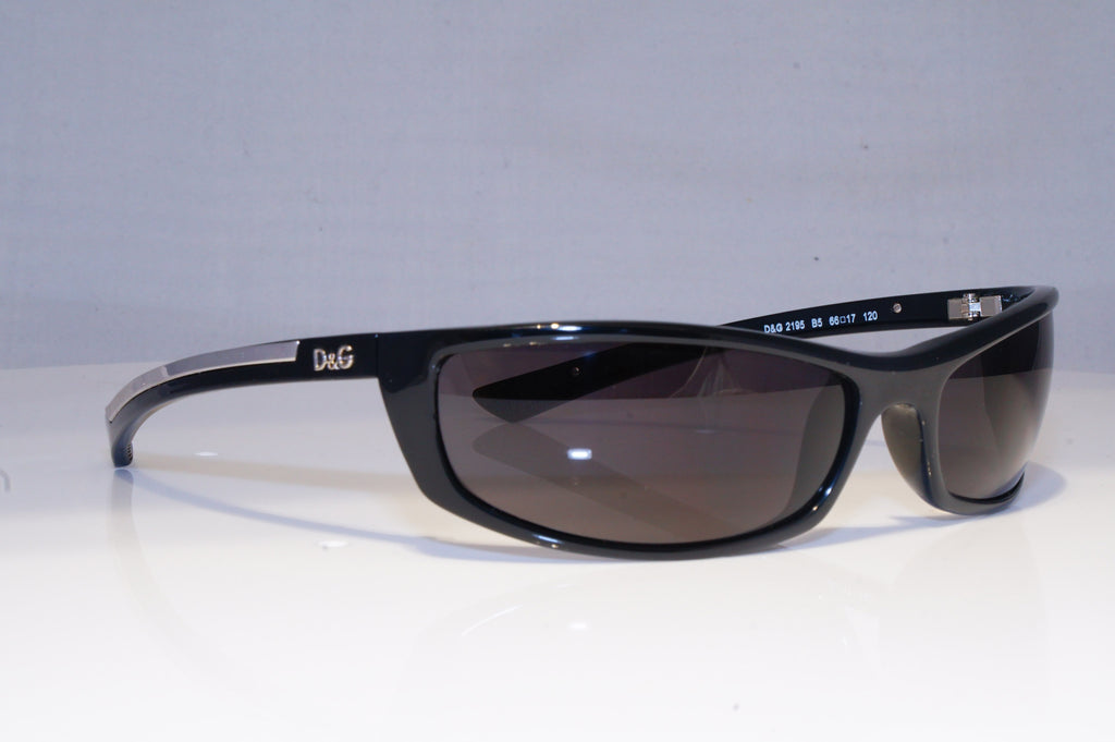 DOLCE & GABBANA Mens Designer Sunglasses Black Wrap D&G 2195 B5 19681