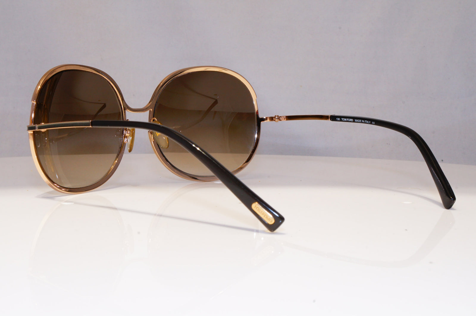 TOM FORD Womens Designer Sunglasses Gold Round Alexandra TF 118