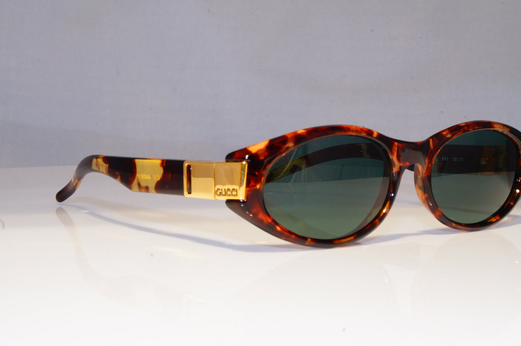 GUCCI Mens Womens Vintage Designer Sunglasses Brown Rectangle GG 2411 PX1 20715