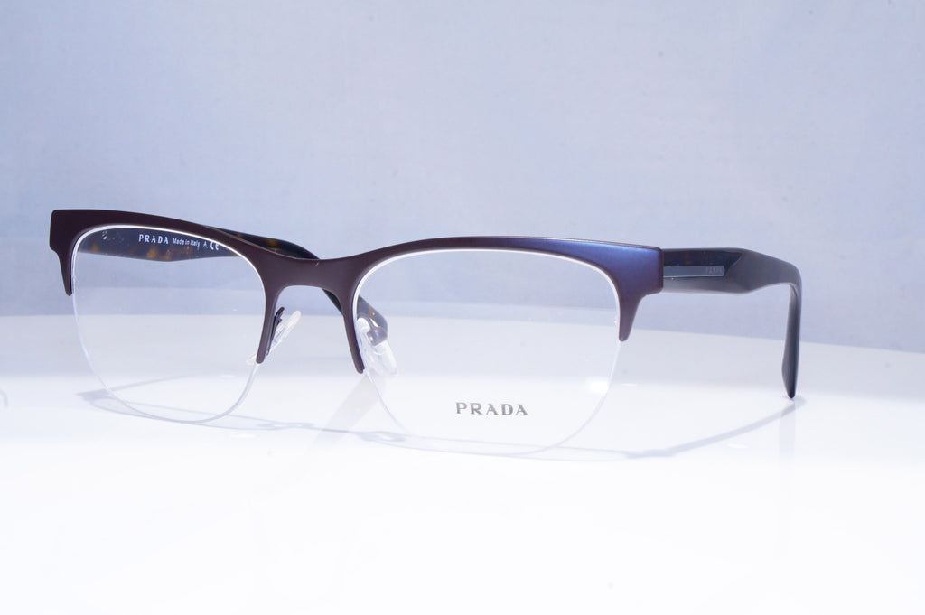 PRADA Mens Designer Optical Frames Brown Rectangle VPR 54R LAH-101 18247