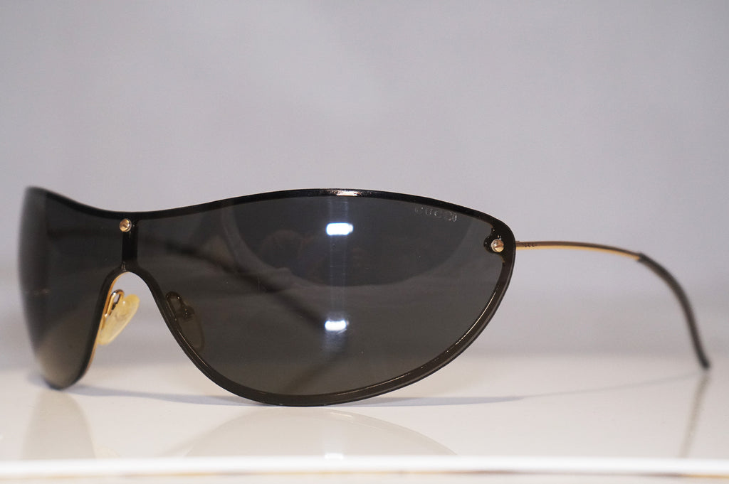 GUCCI Vintage Mens Unisex Designer Sunglasses Gold Shield GG 1657 800 15378