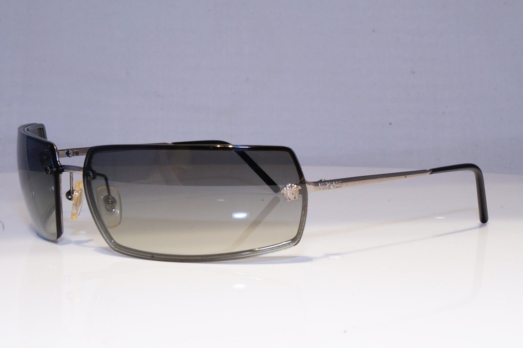 VERSACE Mens Womens Designer Sunglasses Silver Wrap 2003 1001/11 19716