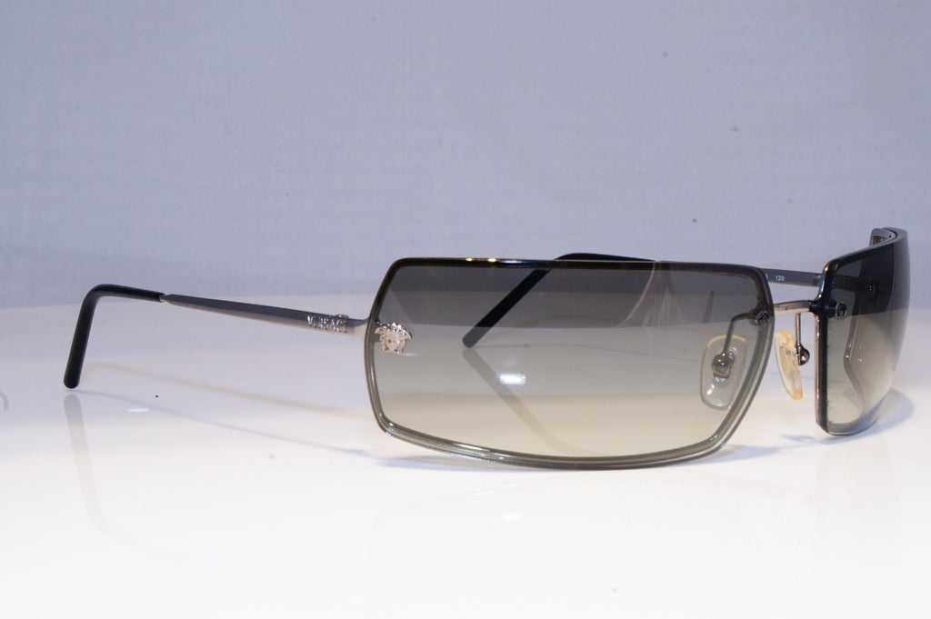 VERSACE Mens Womens Designer Sunglasses Silver Wrap 2003 1001/11 19716