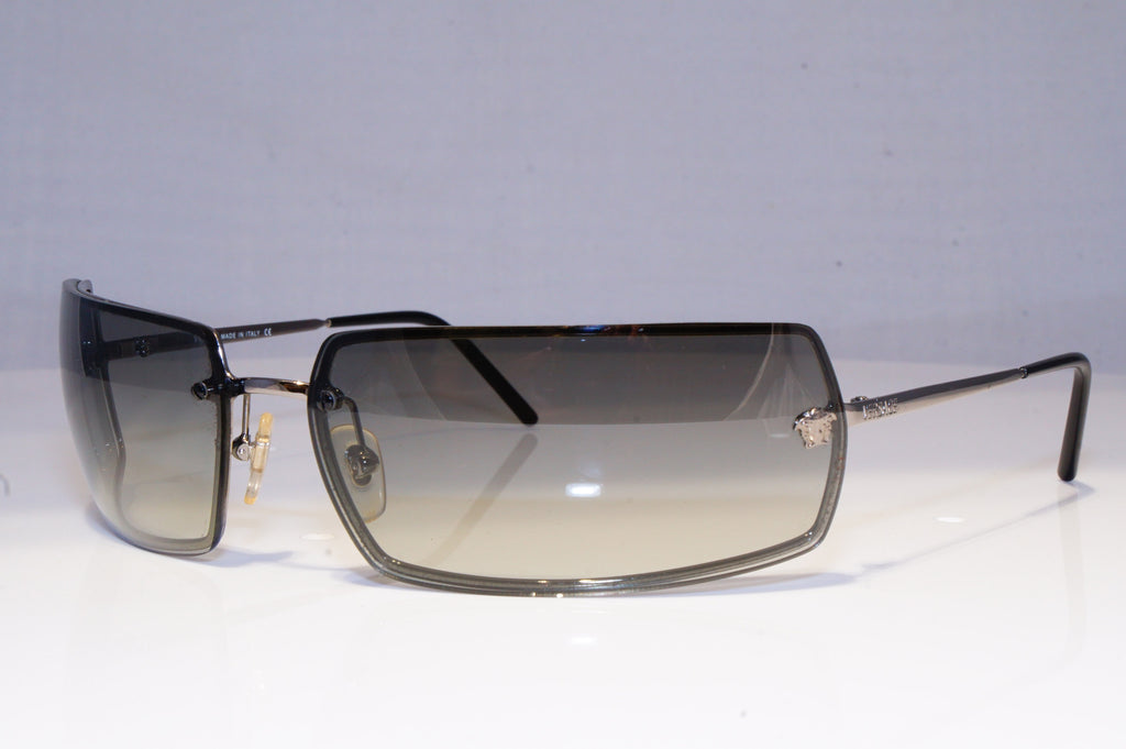 VERSACE Mens Womens Designer Sunglasses Silver Wrap 2003 1001/11 19716