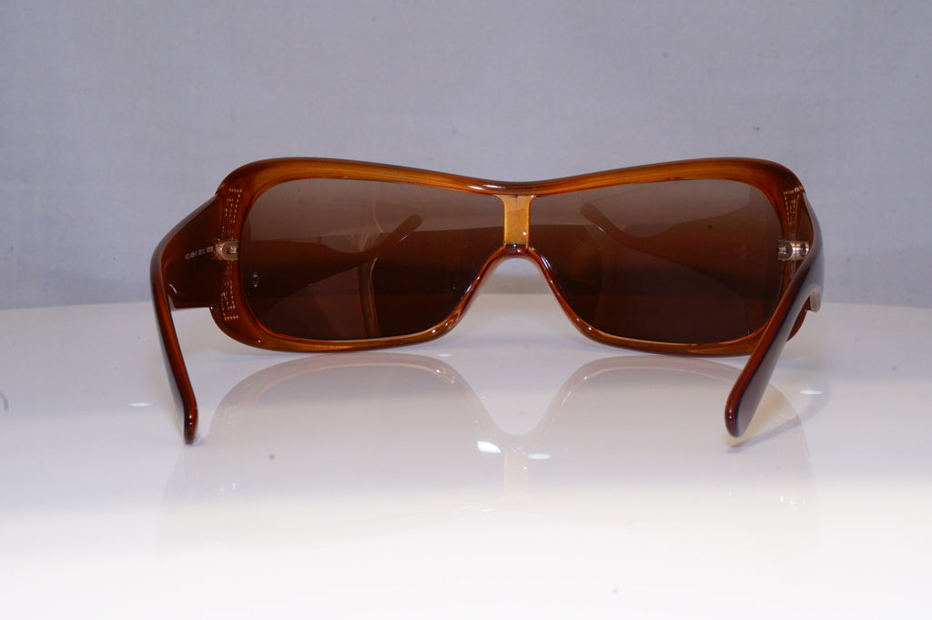 VERSACE Mens Diamante Designer Sunglasses Brown Shield 4098-B 520/13 19607