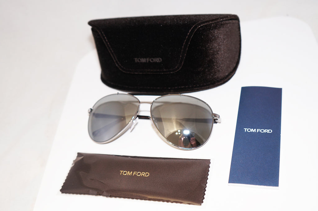 TOM FORD Mens Designer Chrome Sunglasses Silver Aviator RICK TF378 14Q 16409