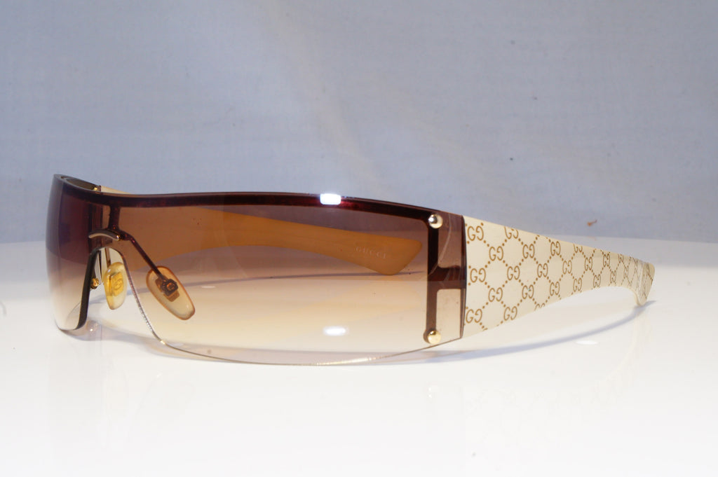 GUCCI Mens Designer Sunglasses Brown Shield MONOGRAM GG 1824 BLKDL 19476