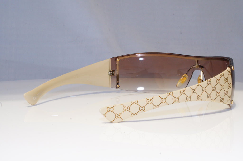 GUCCI Mens Designer Sunglasses Brown Shield MONOGRAM GG 1824 BLKDL 19476