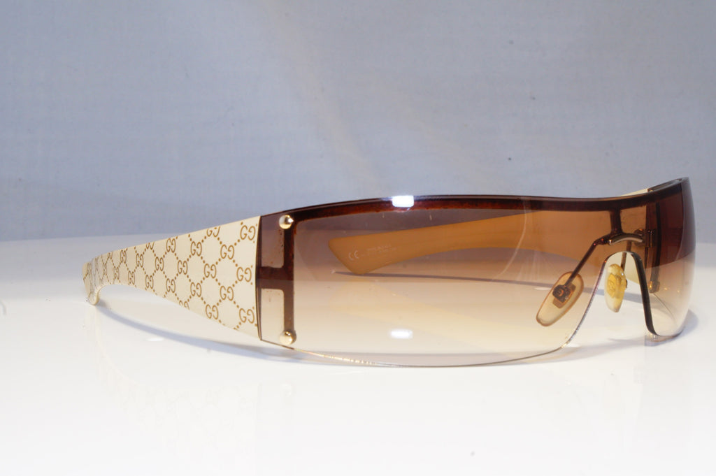 GUCCI Mens Designer Sunglasses Brown Shield MONOGRAM GG 1824 BLKDL 19476