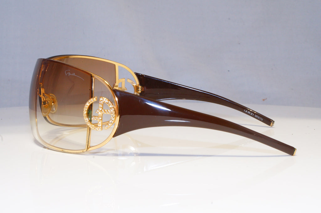 GIORGIO ARMANI Womens Diamante Designer Sunglasses Shield GA 320 CWSYP 19480