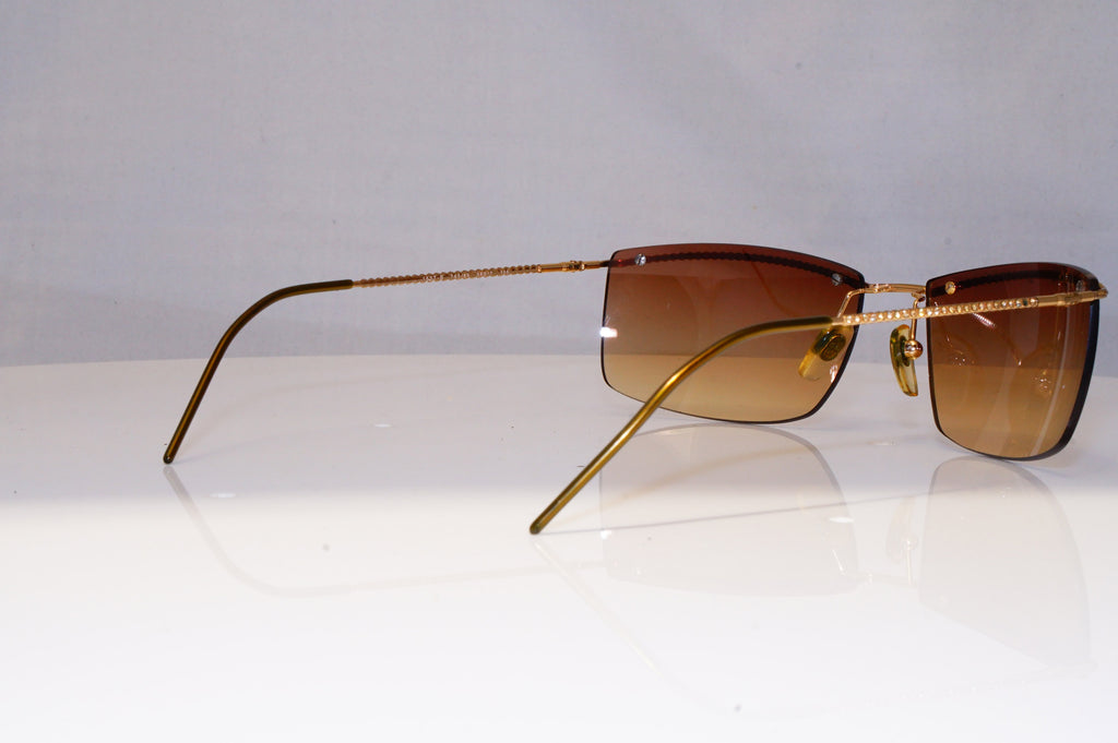 EMPORIO ARMANI Mens Womens Designer Sunglasses Gold Rectangle 1537 743/89 22056