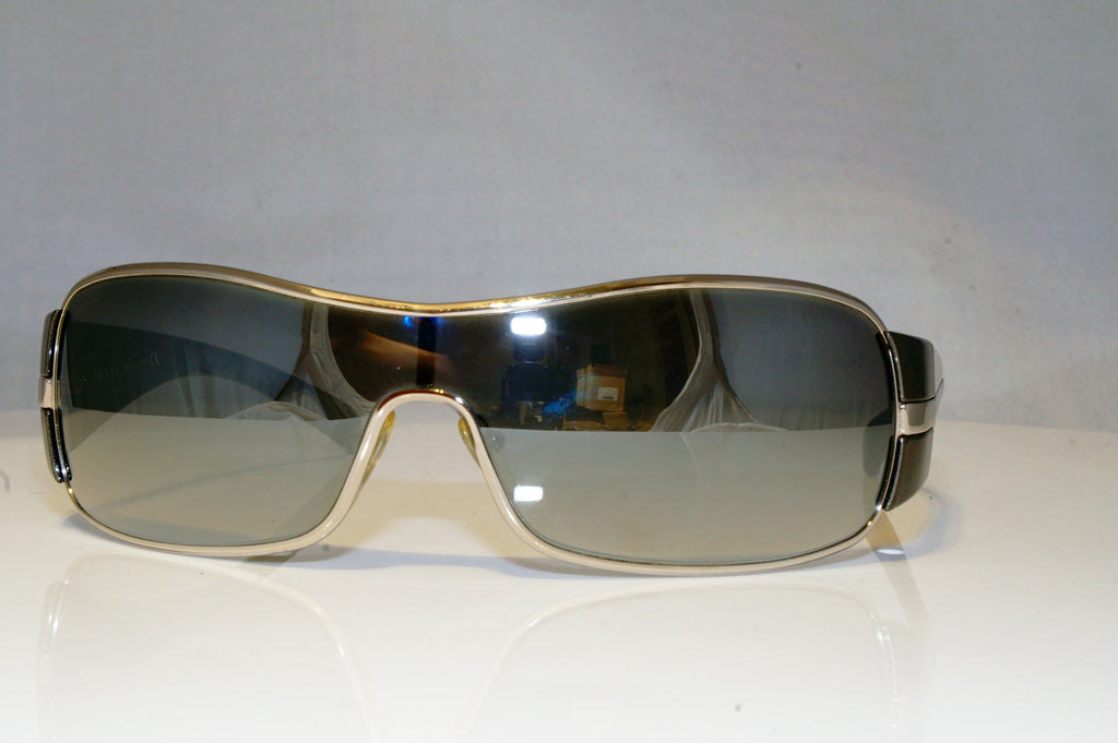 PRADA Mens Designer Sunglasses Silver Shield SPR 61I 1BC-4S1 17520