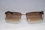 GUCCI 1990 Mens Unisex Designer Sunglasses Brown Rectangle GG 1738 BRN 16153