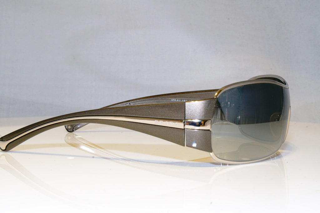 PRADA Mens Designer Sunglasses Silver Shield SPR 61I 1BC-4S1 17520