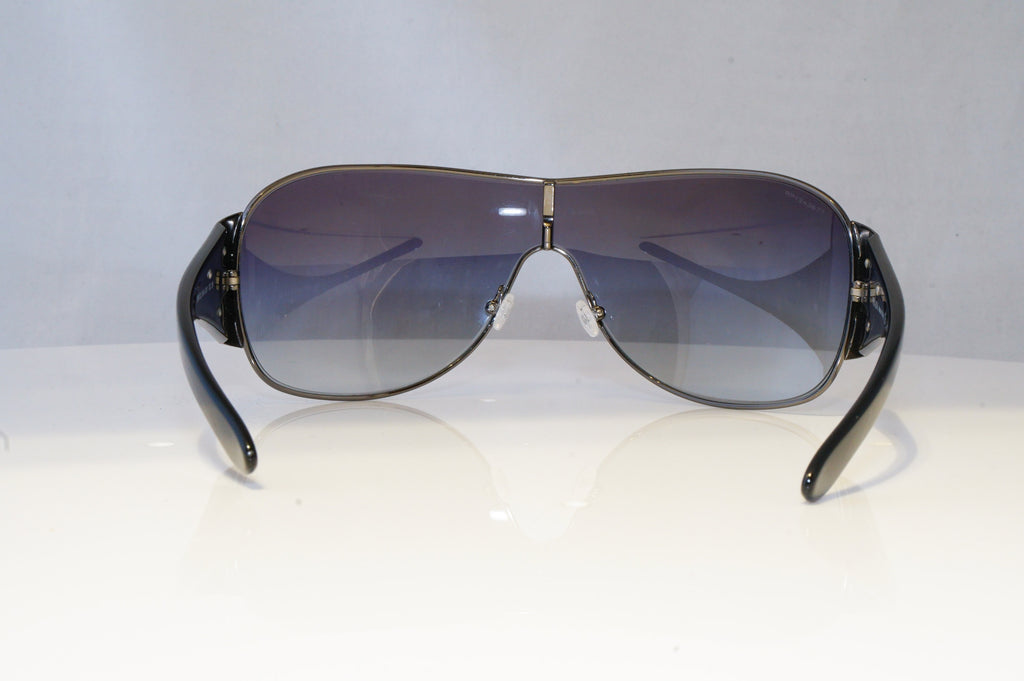 PRADA Mens Womens Unisex Designer Sunglasses Black Shield SPR 57L 5AV-3M1 20854