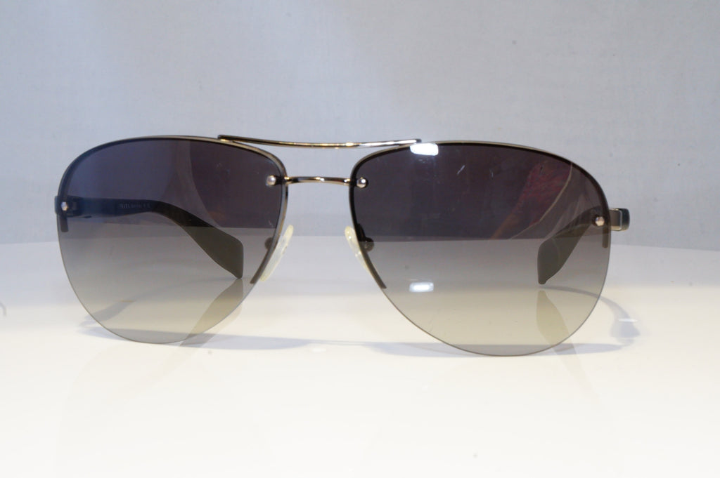 PRADA Mens Designer Sunglasses Black Pilot SPS 56M 5AV-3M1 20848