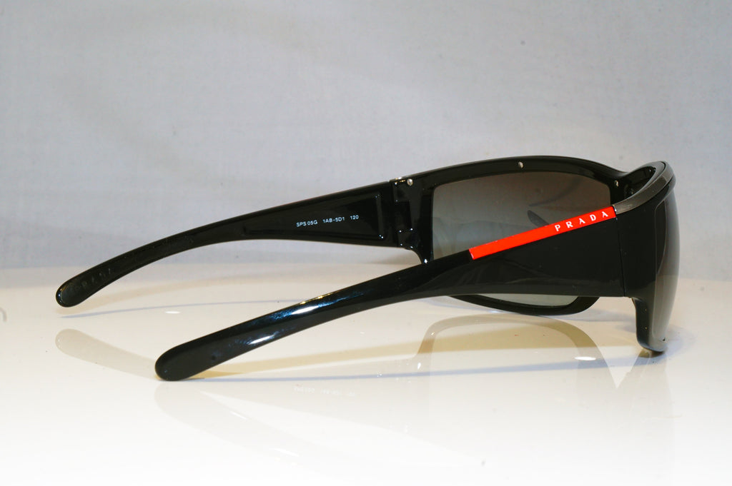 PRADA Mens Designer Sunglasses Black Shield SPS 05G 1AB-5D1 17517