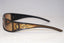 GUCCI 1990 Vintage Mens Designer Sunglasses Brown Rectangle GG 2516 9D1 16328