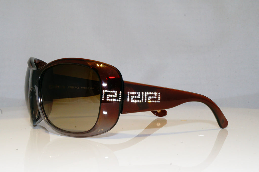 VERSACE Womens Diamante Designer Sunglasses Brown Butterfly 4169-B 828/13 17638