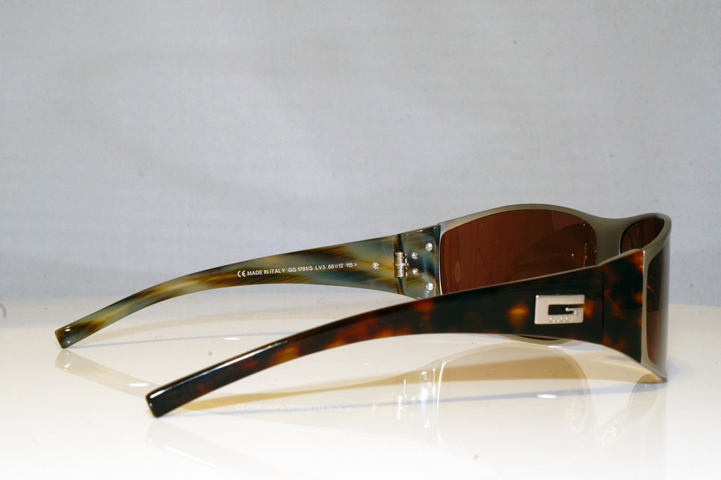 GUCCI Mens Vintage 1990 Designer Sunglasses Brown Wrap GG 1781 LV3 17627