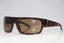 GUCCI Vintage Mens Designer Sunglasses Brown Wrap GG 1434 K82 16294