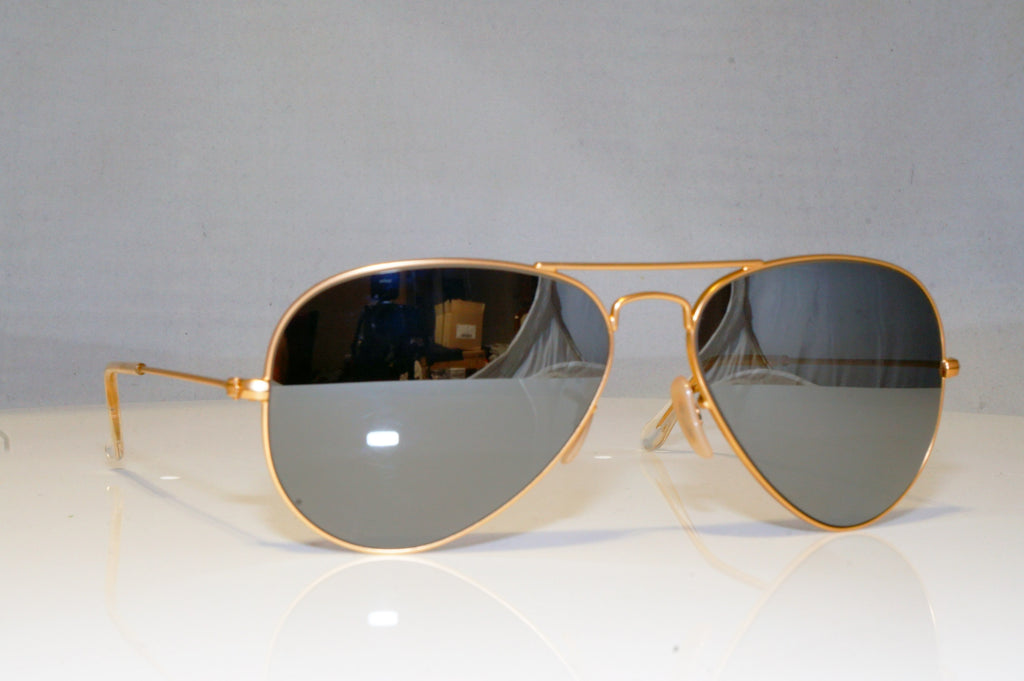 RAY-BAN Mens Unisex Mirror Designer Sunglasses Gold Aviator RB 3025 112/69 15172