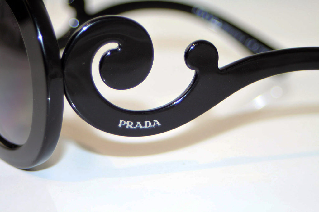 PRADA Womens Polarized Sunglasses Black Baroque Swirl SPR 27N 1AB-5W1 16540